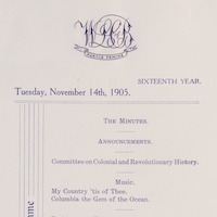 1905 meeting program