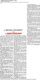 Previous Engagement, A