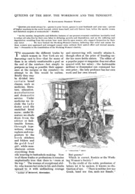 Queens of the Shop, the Workroom, and the Tenement 