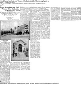 Good Samaritan seal and women who embodied its ministering spirit