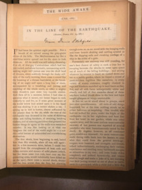 In the Line of the Earthquake