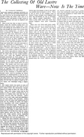 Collecting of Old Lustre Ware--Now Is the Time