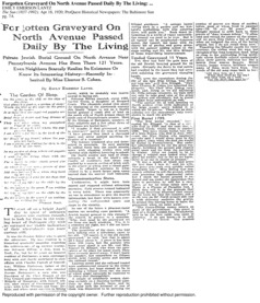 Forgotten Graveyard on North Ave.