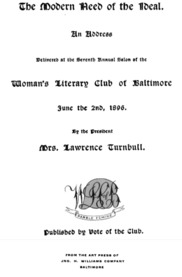 Modern Need of the Ideal, The