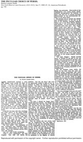 Peculiar Choice of Persis, The