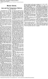 Home Circle: Ann and the Temperance Reform