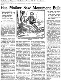 Her mother saw monument built