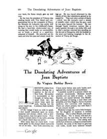 Desolating Adventures of Jean Baptiste, The