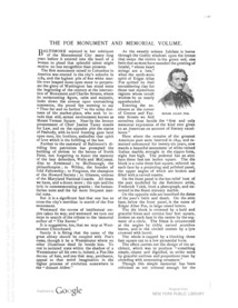 Poe Monument and Memorial Volume