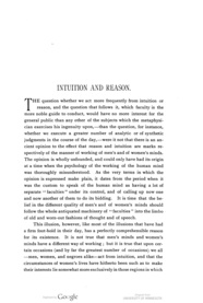 Intuition and Reason