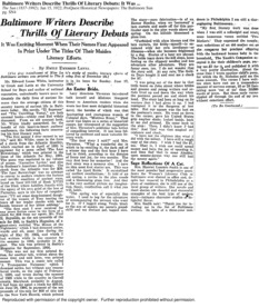 Writers of Baltimore Describe Thrills of LIterary Debuts