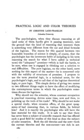 Practical logic and color theories