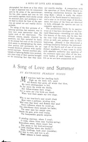 Song of Love and Summer, A