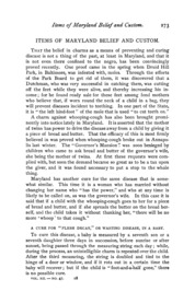 Items of Maryland Belief and Custom
