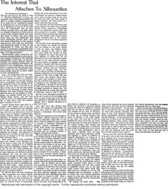 Interest that Attaches to Silhouettes, The