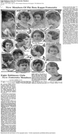 Eight Baltimore Girls New Fraternity Members