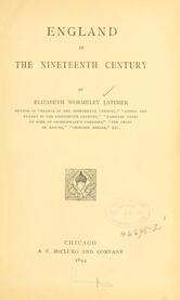 England in the Nineteenth Century