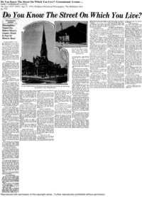 Do You Know the Street: Greenmount-York