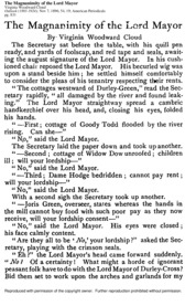 Magnanimity of the Lord Mayor, The