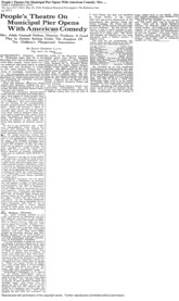 People's Theatre on Municipal Pier opens with American Comedy