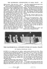 Matrimonial Opportunities of Maria Pratt, The