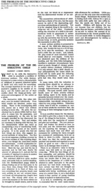 Problem of the Destructive Child