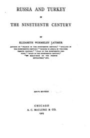 Russia and Turkey in the Nineteenth Century